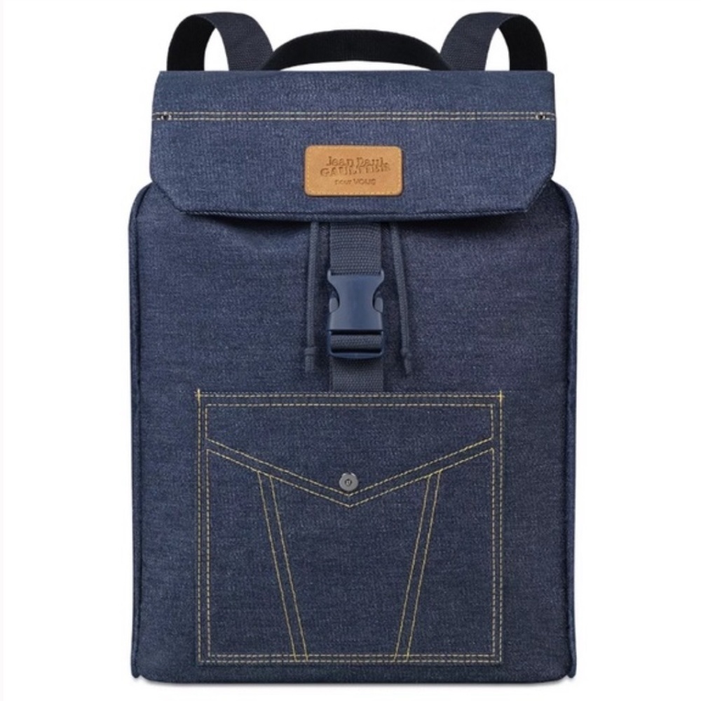 Jean Paul Gaultier Solid Denim Backpack
